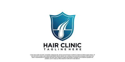 Hair clinic logo design vector with creative unique premium vector part 2