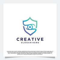 Shield icon logo design premium vector