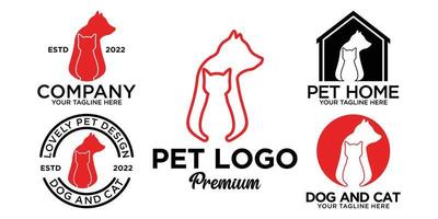 Pet logo design with creative unique style Premium Vector part 1