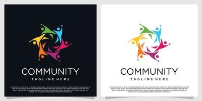 diseño de logotipo comunitario con concepto creativo premium vector parte 1