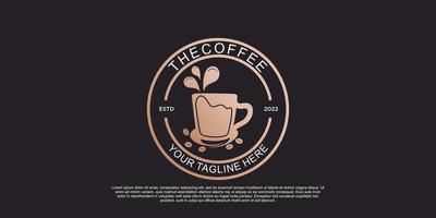 el vector premium de diseño de logotipo de café