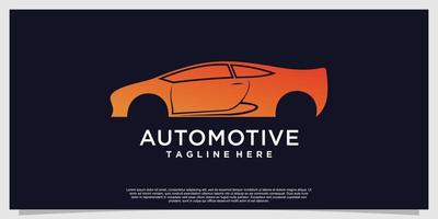 Automotive car logo design with concept Premium Vector