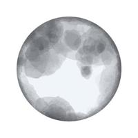 luna vectorial pintada en acuarela. ilustración del espacio. vector
