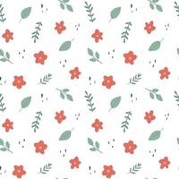 Seamless pattern with simple small flowers in childish style. Suitable for kids design and textiles. vector