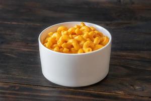 Bowl of macaroni and cheese photo