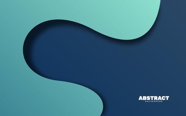 Abstract overlap layer wavy shape papercut background