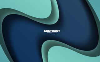 Abstract overlap layer wavy shape papercut background vector