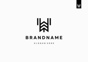 Letter W Logo Design, Creative Minimal Modern logo design W Monogram with arrow shape vector