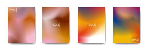 collection of colorful gradient background cover flyers are used for backgrounds, posters, banners, vector