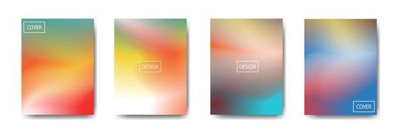 collection of colorful gradient background cover flyers are used for backgrounds, posters, banners, vector