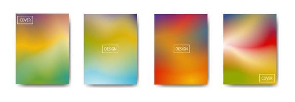 collection of colorful gradient background cover flyers are used for backgrounds, posters, banners, vector