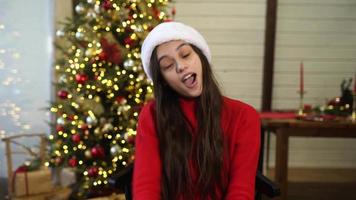 Christmas Girl Talk to Camera video