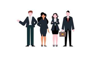 Business team ready to work. Business vector illustration template.