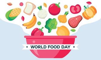 Hand drawn world food day illustration vector