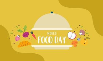 Hand drawn world food day illustration vector