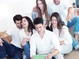 group of friends taking selfie photo