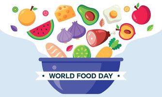 Hand drawn world food day illustration vector