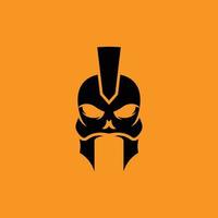 Head Skull Spartan Illustration Logo vector