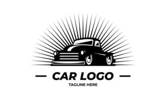 Muscle logo. Service car repair, car restoration and car club design elements. vector