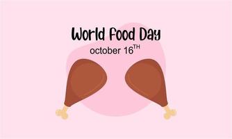 Hand drawn world food day illustration vector