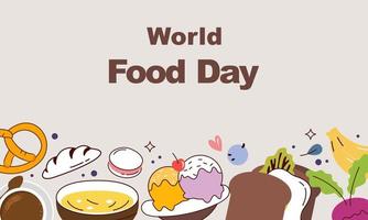 Hand drawn world food day illustration vector