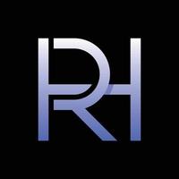 Letter RH Monogram Modern Business Logo vector