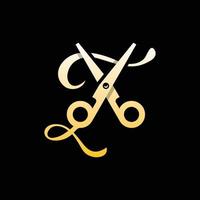 Scissor Luxury Equipment Modern Logo vector