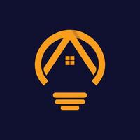 Home Bulb Electric Simple Modern Logo vector