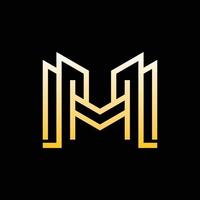 Letter M Building City Modern Logo vector