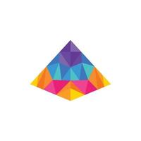 Pyramid Polygon Colorful Geometric Logo vector