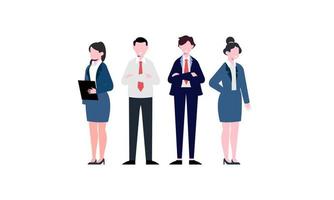 Business team ready to work. Business vector illustration template.