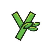 Letter Y Leaf Ecology Nature Logo vector