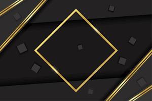 golden rhombus frame vector