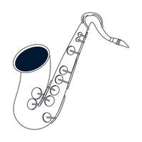 instrumento musical saxofón vector