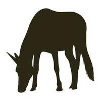 unicorn animal silhouette vector