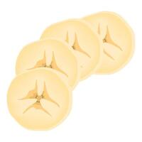 fresh bananas fruits slices vector