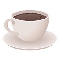 coffee cup in dish vector