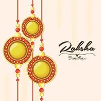 raksha Bandhan lettering postcard vector