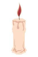 candle wax onfire vector