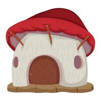 enchanted fungus house vector