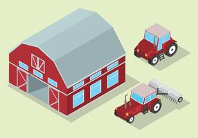 isometric farming three icons vector