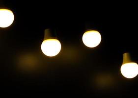 Several light bulbs were shining. photo