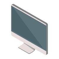 desktop computer tech vector