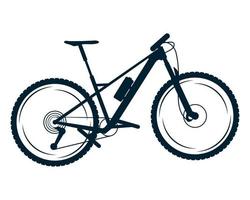 black sport bicycle vector