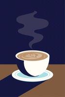 hot coffee cup vector