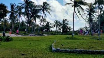 tulum quintana roo mexico 2022 antika tulumruiner mayan plats tempel pyramider artefakter havslandskap mexiko. video