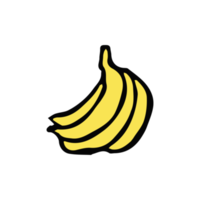 Doodle-Bananen-Symbol png