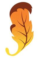 autumn season leaf folded vector