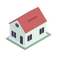 house building isometric vector