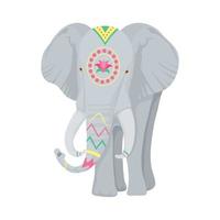 feliz holi elefante vector